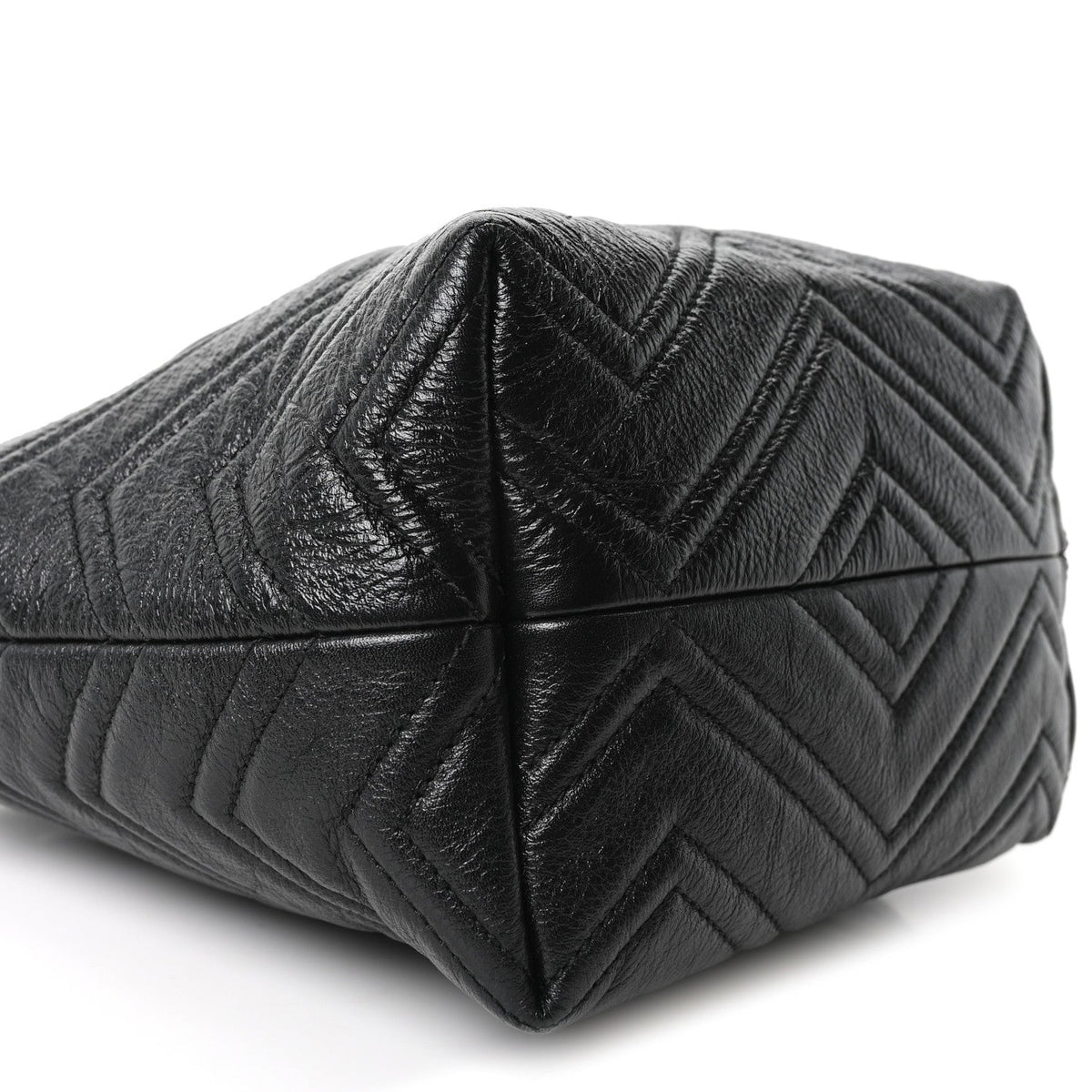 Nappa Chevron Matelasse Small GG Marmont Tote Bag Black