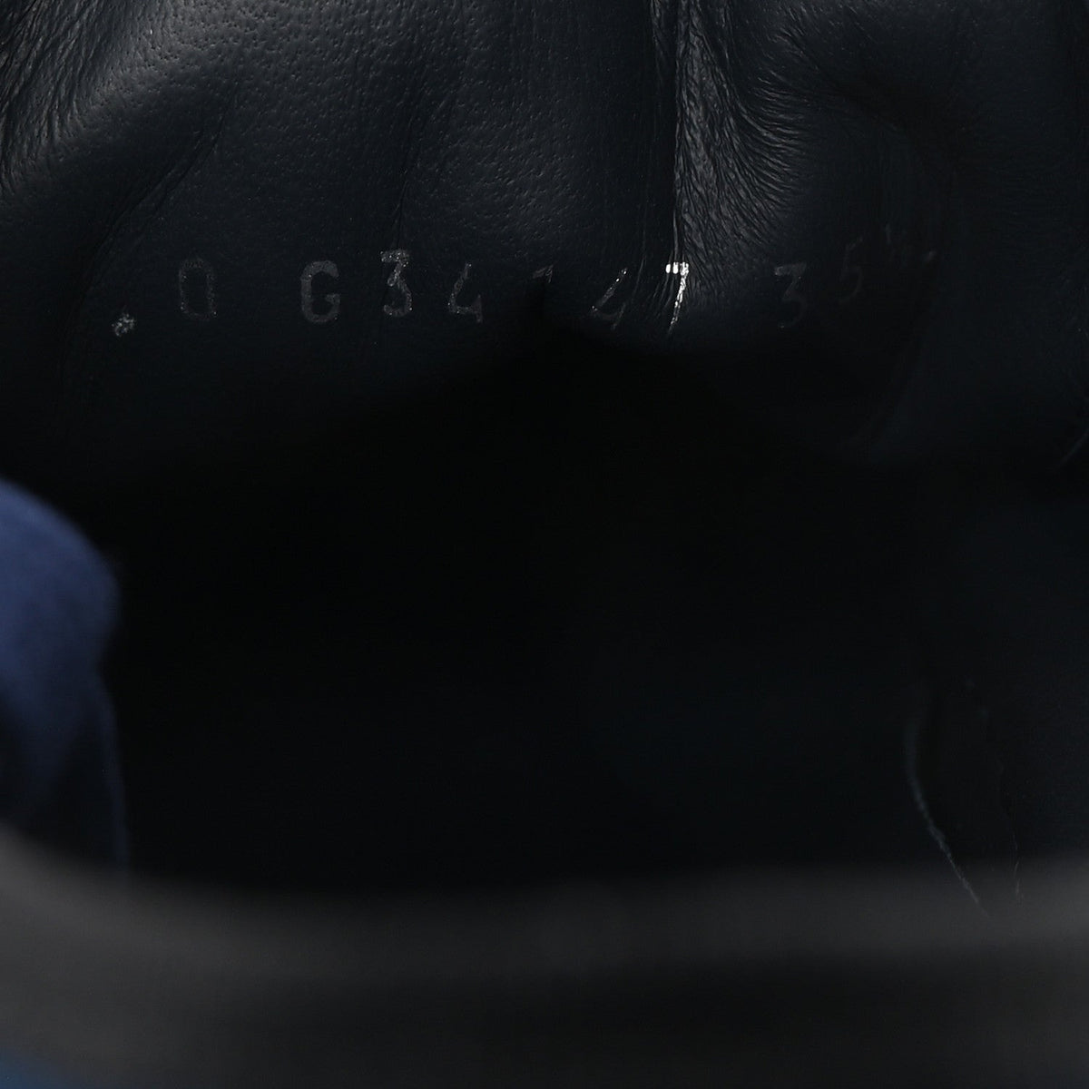 Crepe Suede Lace Up Sneakers 35.5 Navy