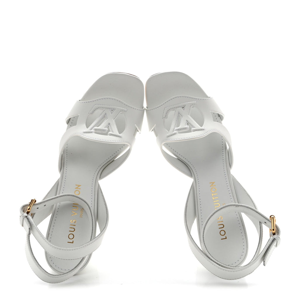Calfskin LV Isola Sandals 40 White