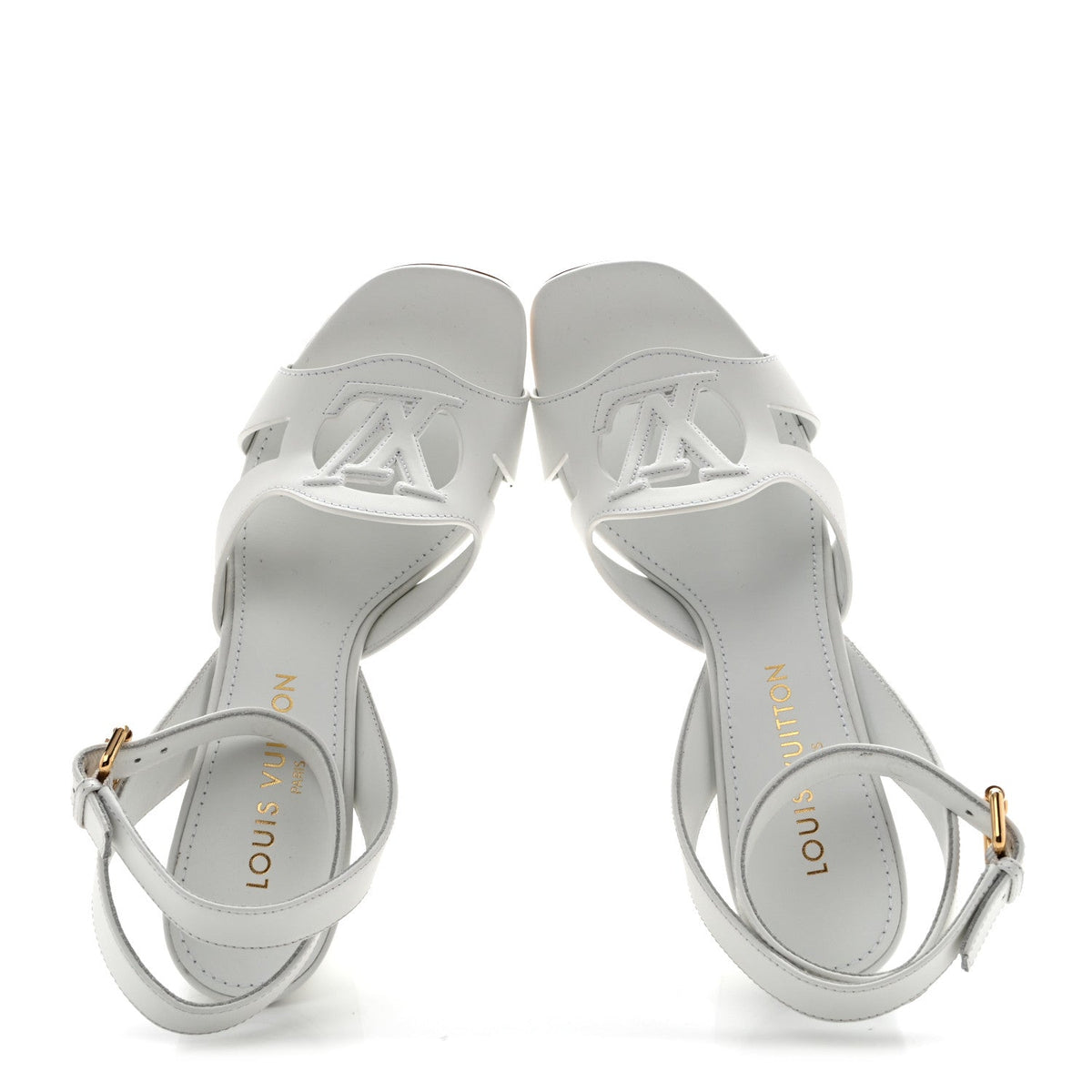 Calfskin LV Isola Sandals 40 White