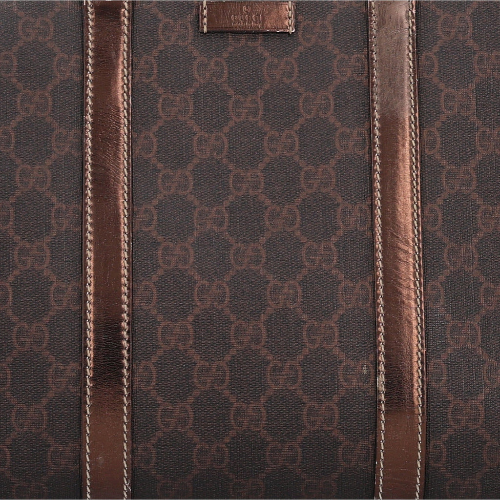 GG Supreme Monogram Medium Joy Boston Dark Brown Bronze