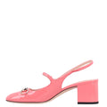 Vernice Crystal Horsebit Charlotte 42mm Slingback Pumps 39 Bubble Gum