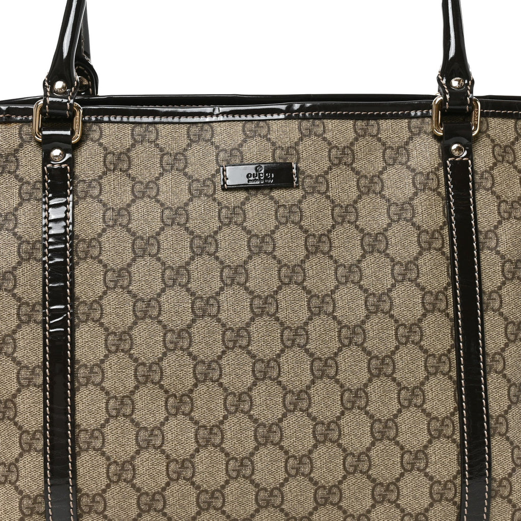 GG Plus Monogram Medium Joy Tote Dark Brown