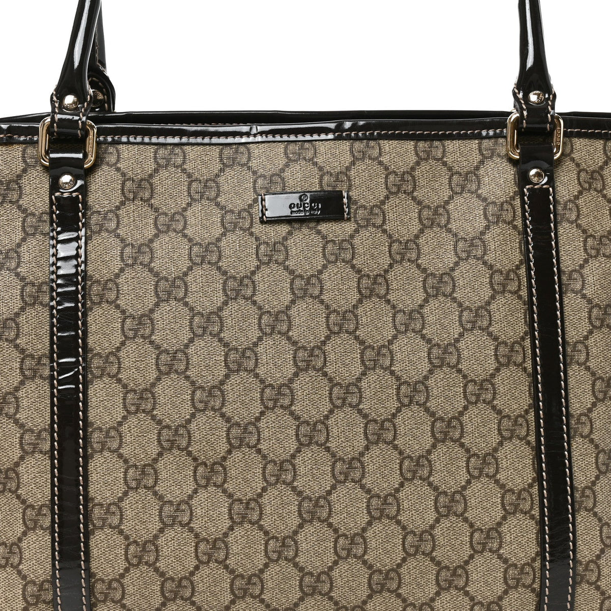 GG Plus Monogram Medium Joy Tote Dark Brown