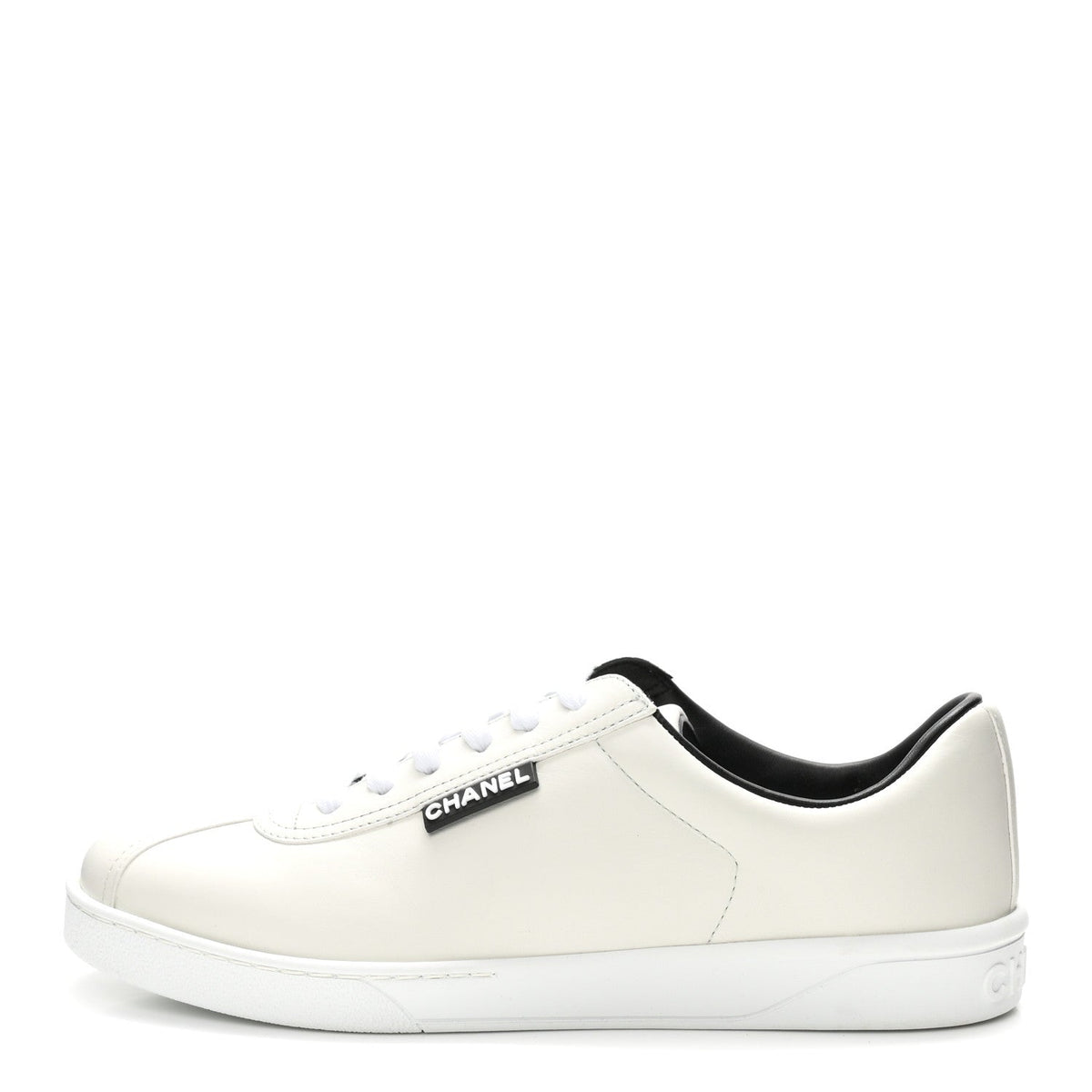 Calfskin CC Womens Sneakers 39.5 White