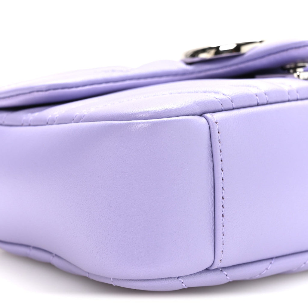 Lambskin Matelasse Small GG Marmont Shoulder Bag Lapis