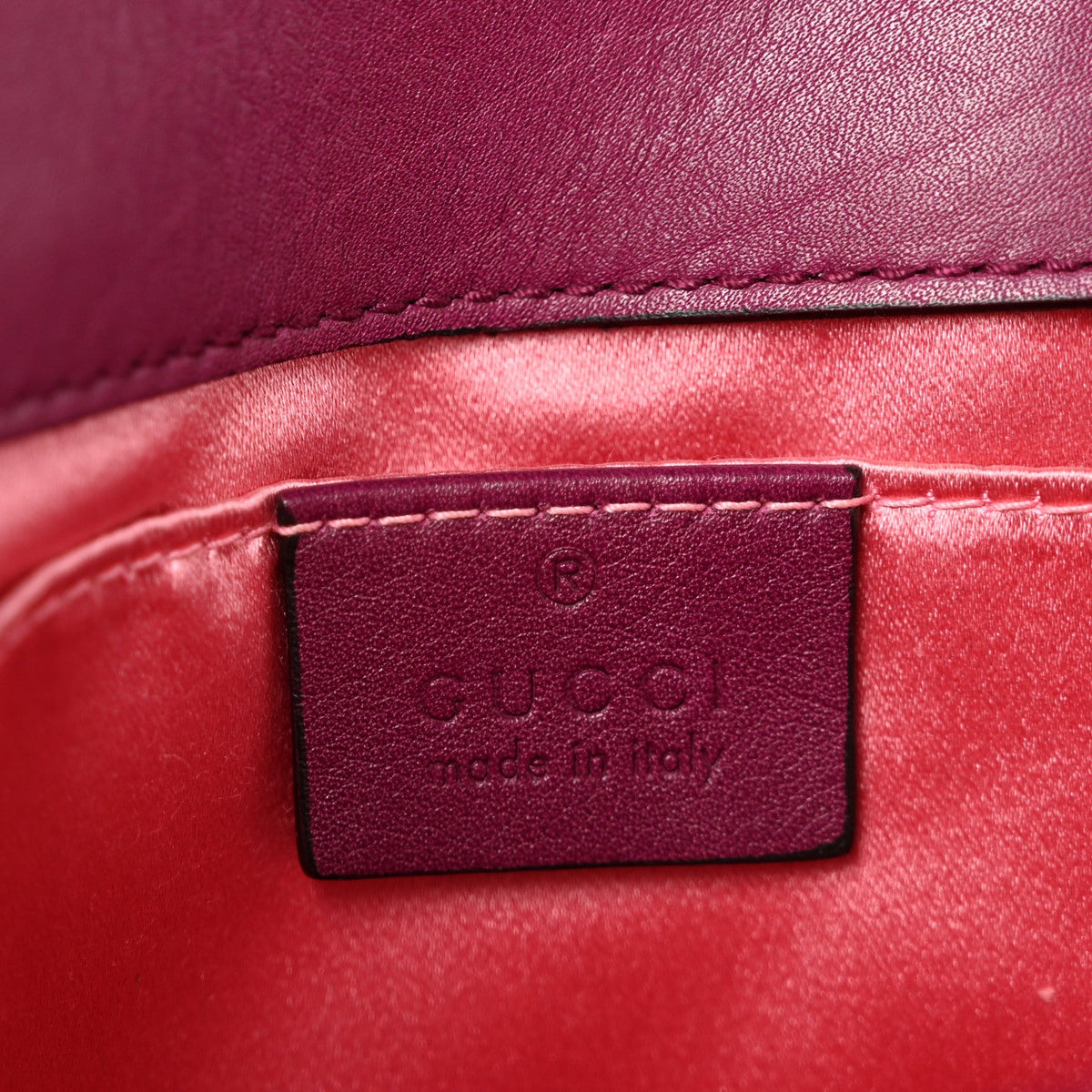 Velvet Matelasse Mini GG Marmont Shoulder Bag Fuchsia Violet Cyclamen