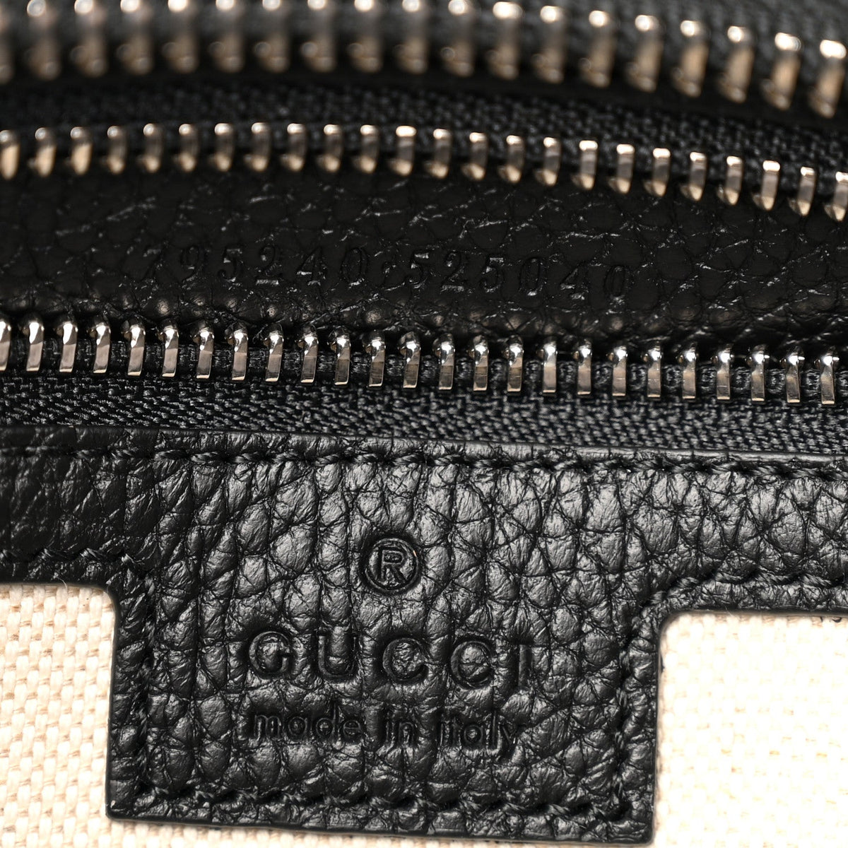 Monogram Jumbo GG Textured Dollar Calfskin Crossbody Bag Black
