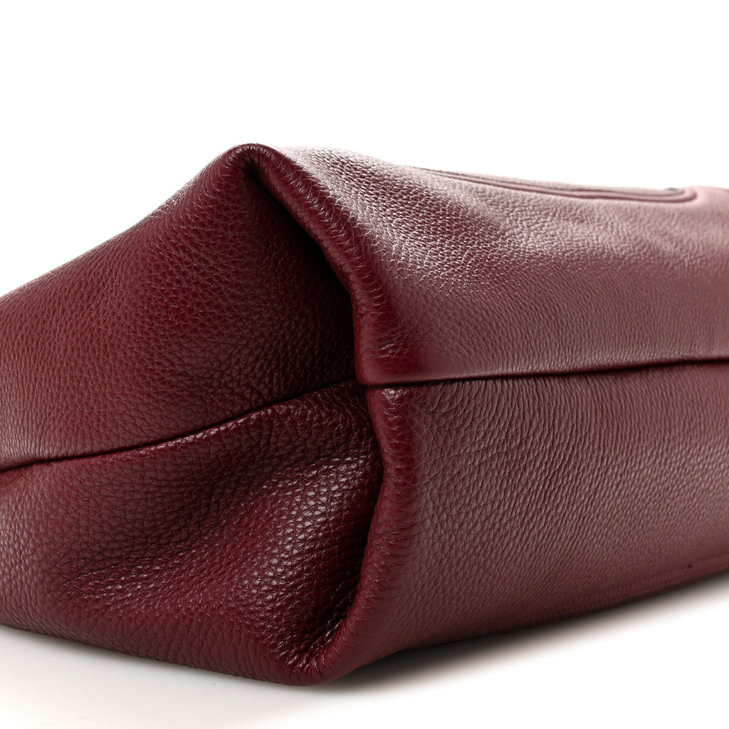 Grained Calfskin Softbit Maxi Shoulder Bag Rosso Ancora