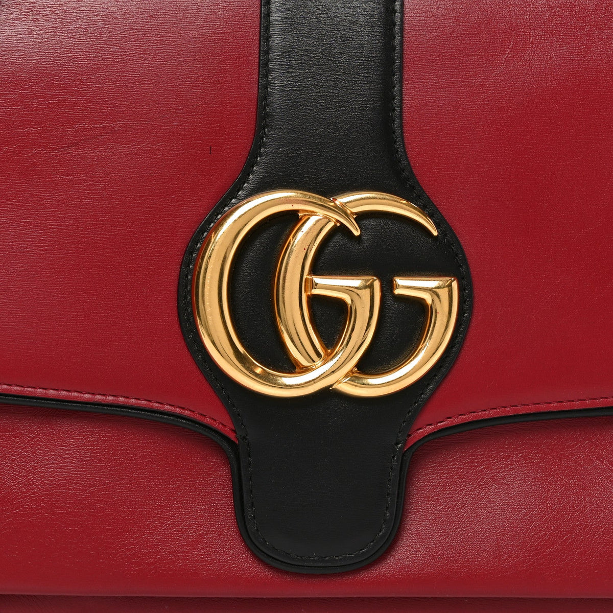 Calfskin Medium Arli Flap Shoulder Bag New Cherry Red Black