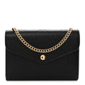 Calfskin GG Debossed Chain Wallet Black