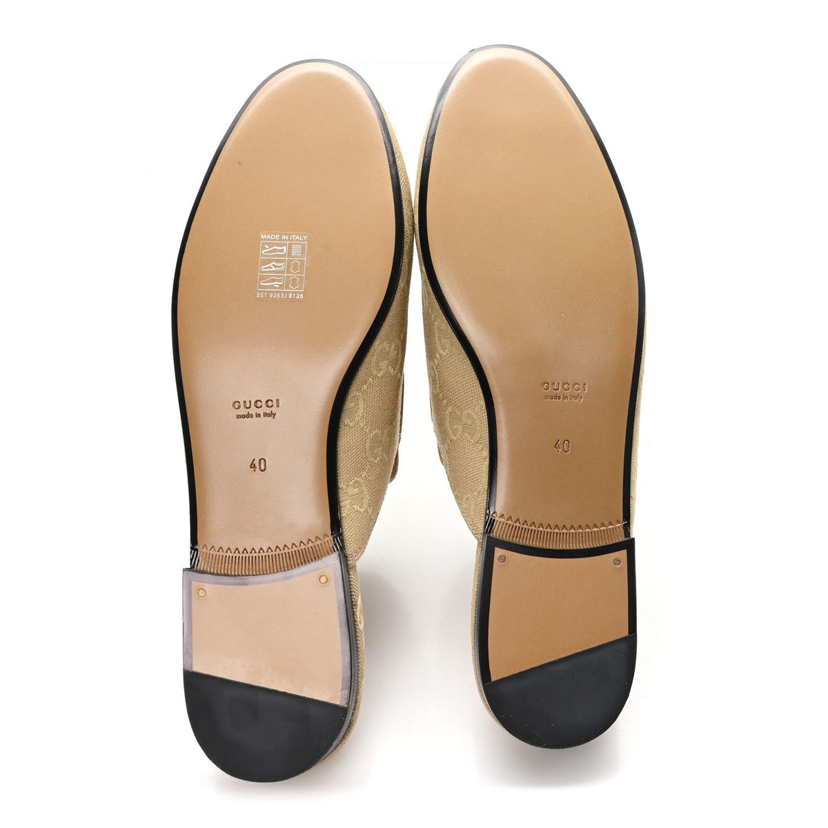 Canvas GG Monogram Womens Princetown Slippers 40 Egypt Salt