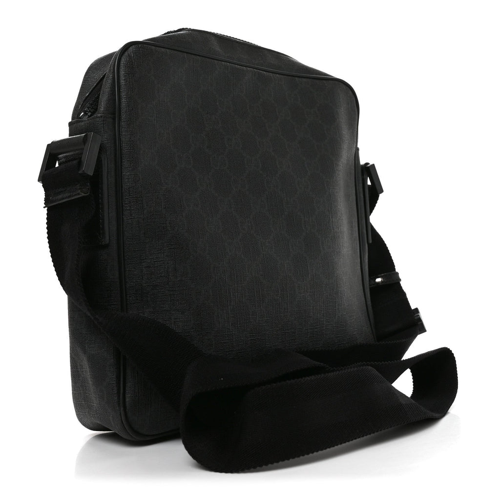 GG Supreme Monogram Messenger Bag Black Grey