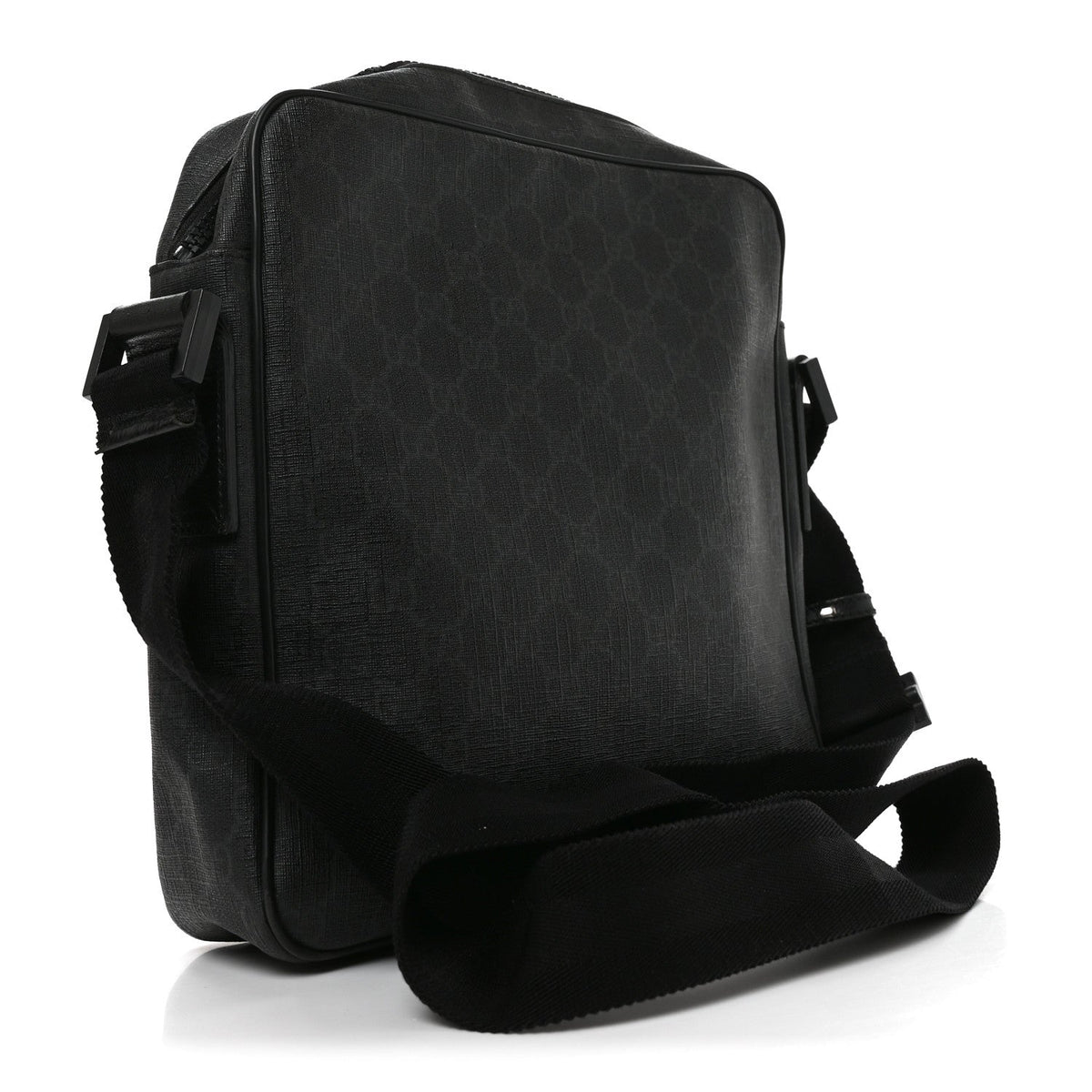 GG Supreme Monogram Messenger Bag Black Grey
