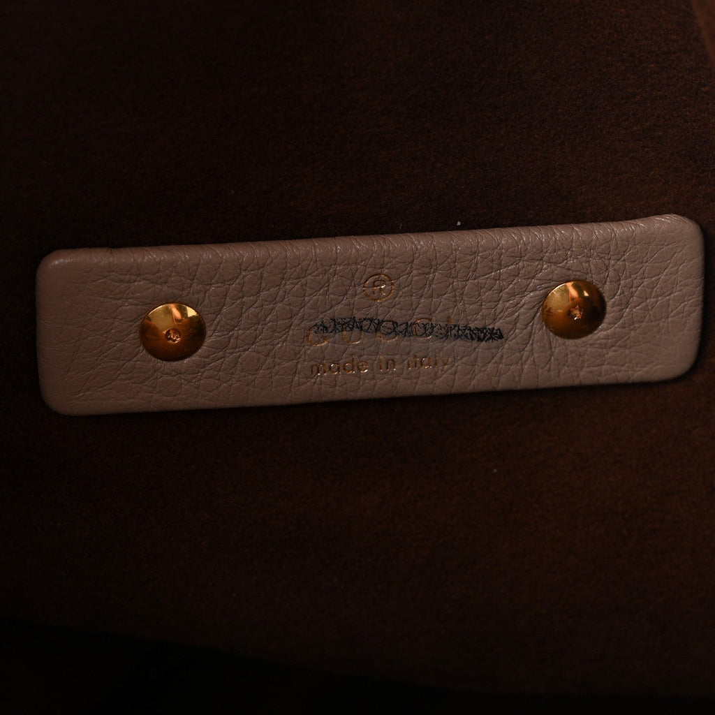 Grained Calfskin Softbit Maxi Shoulder Bag Taupe