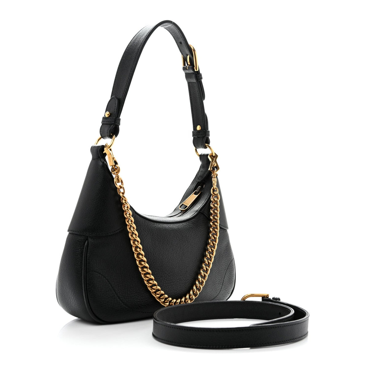 Goatskin Small Aphrodite Shoulder Bag Black