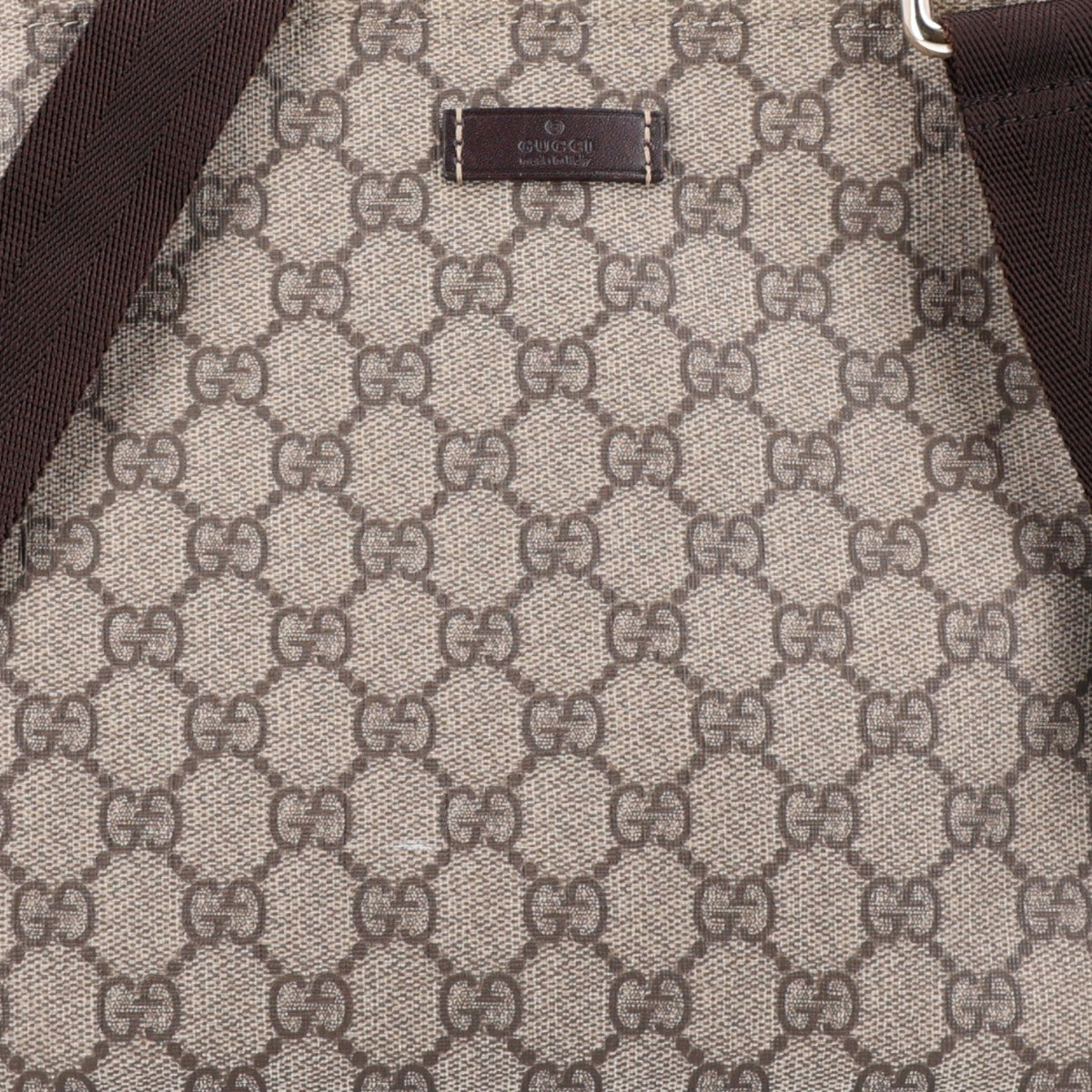 GG Supreme Monogram Small Flat Messenger Bag Dark Brown
