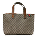 GG Plus Monogram Medium Signature Web Loop Tote Brown
