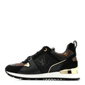 Suede Calfskin Recycled Monogram Nylon Run Away Sneakers 39 Black