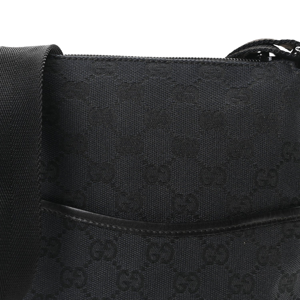 Monogram Small Perforated Messenger Black