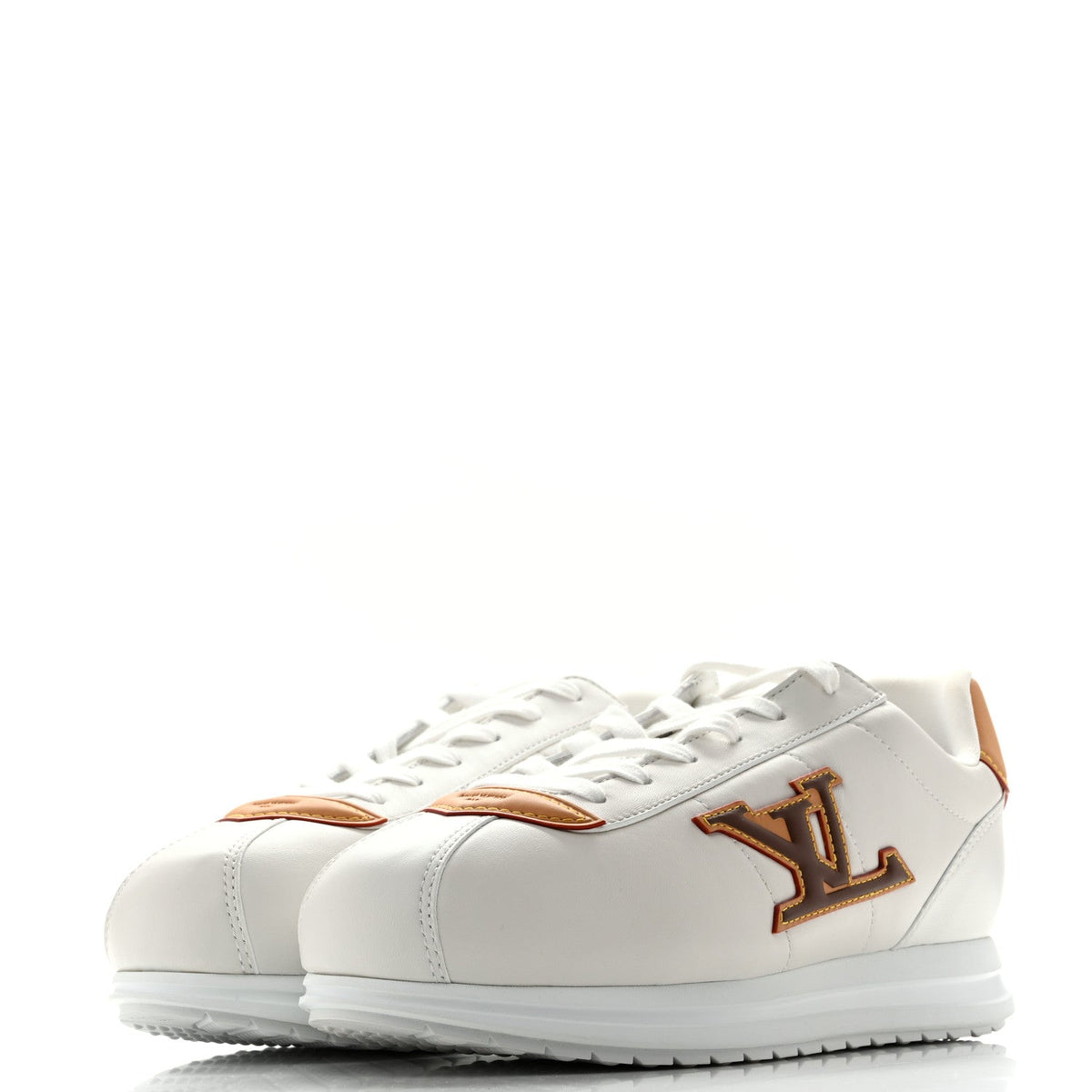 Lambskin Vachetta Mens LV Buttersoft Sneakers 10 White