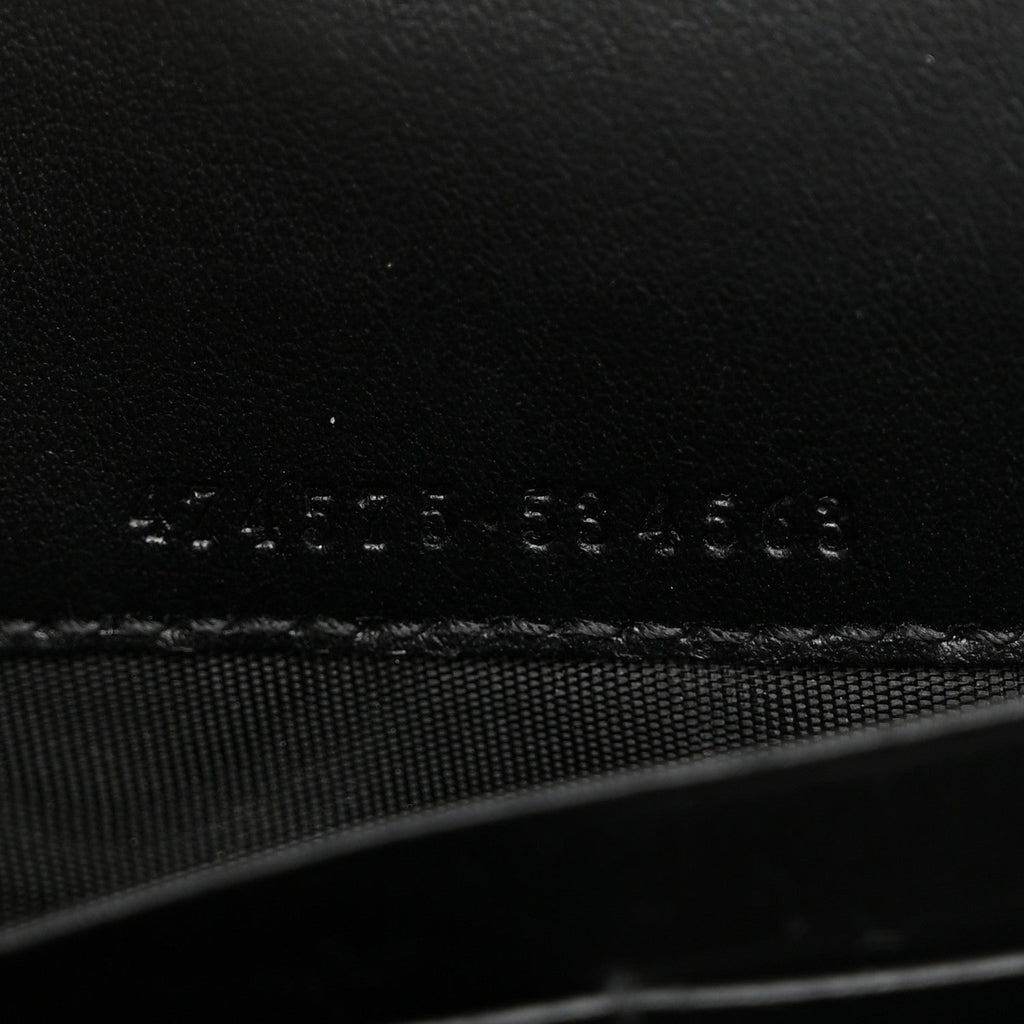 Calfskin Matelasse Aria GG Marmont Chain Wallet Black