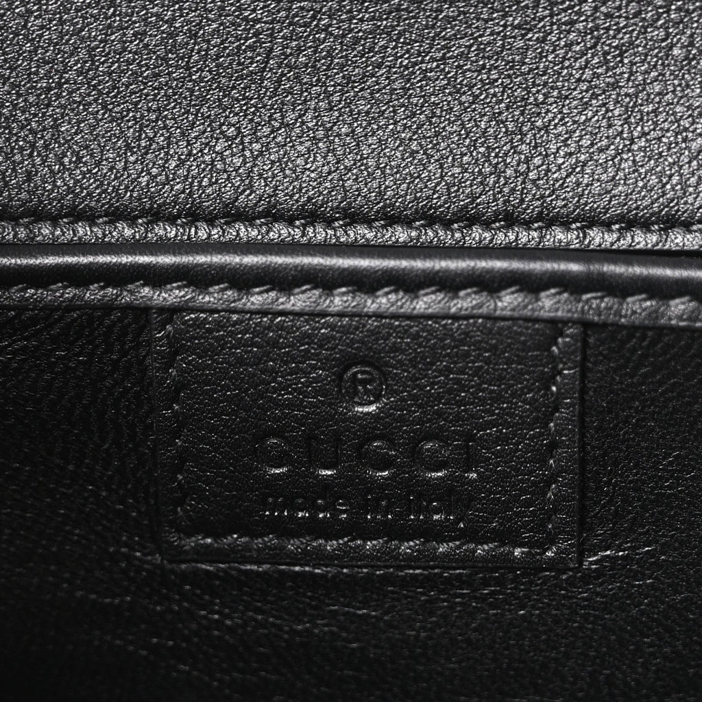 Shiny Polished Calfskin Medium Bamboo Diva Black