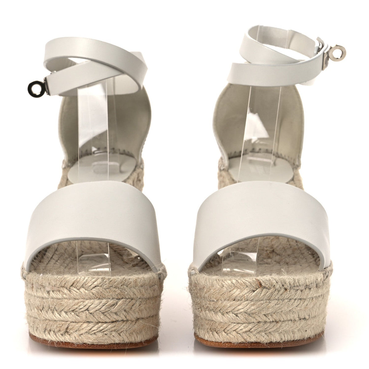 Calfskin Tipoli Espadrille Wedges 38 White