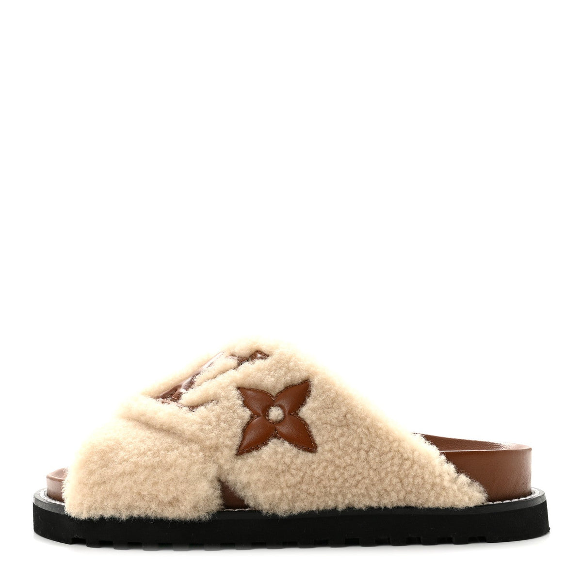 Shearling Paseo Flat Comfort Mule 37 Brown