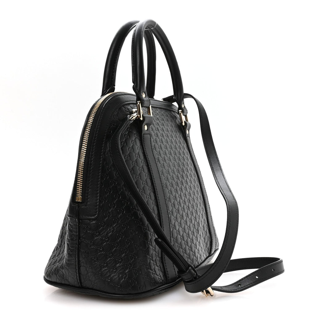 Microguccissima Medium Dome Bag Black