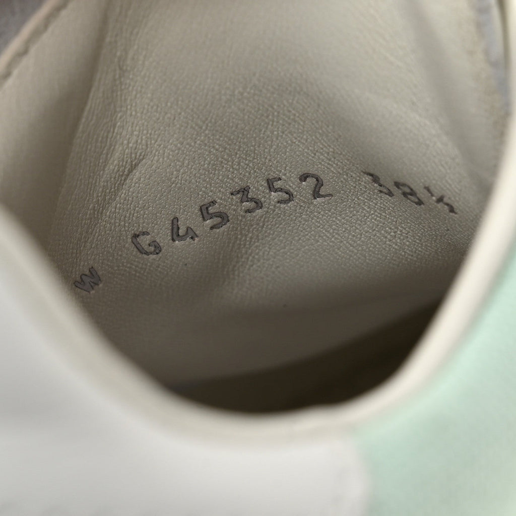Cotton Sneakers 38.5 Light Turquoise White