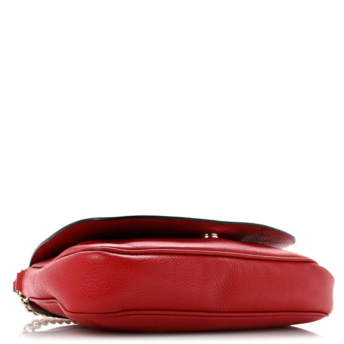 Pebbled Calfskin Medium Soho Flap Crossbody Tabasco Red