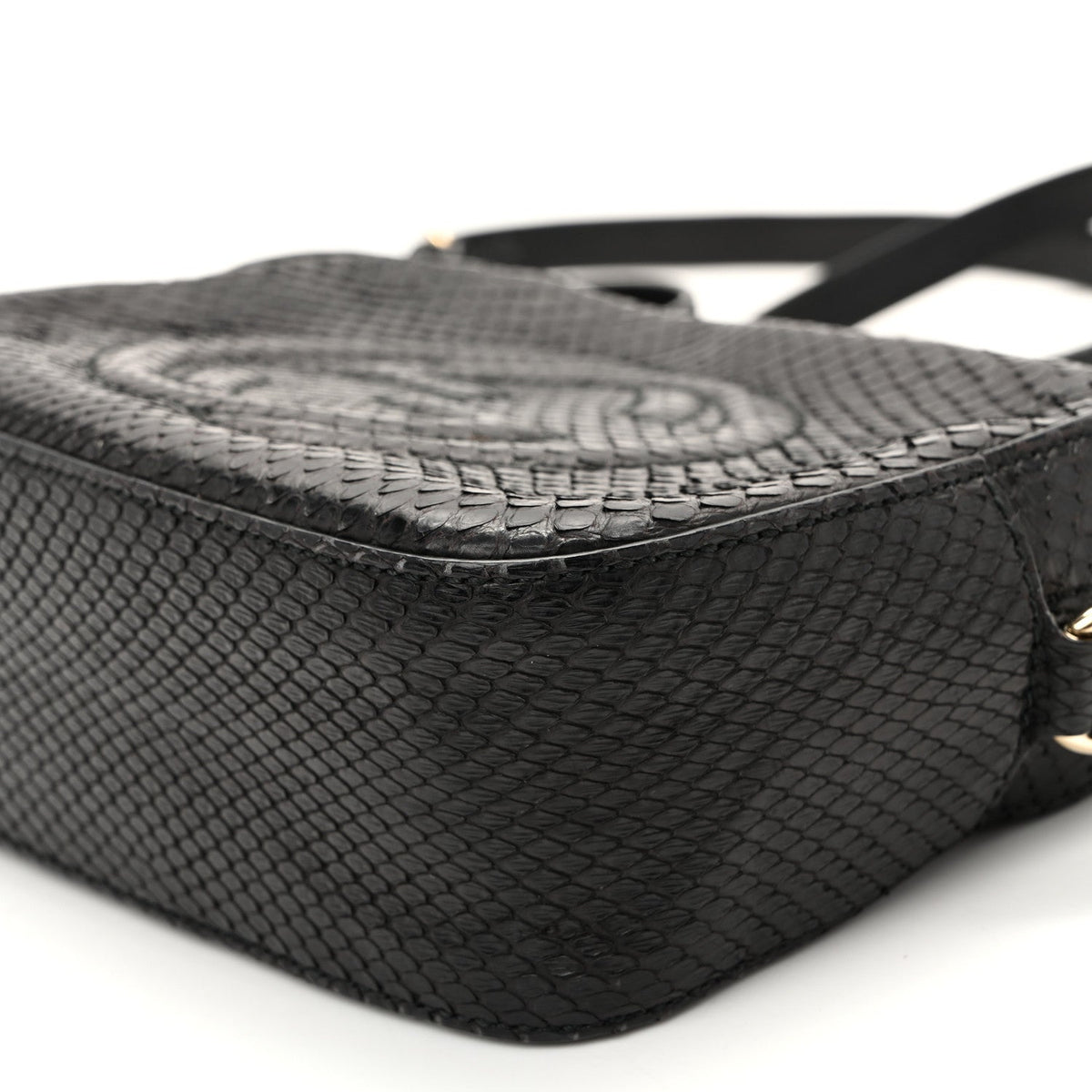 Snakeskin Small Soho Disco Bag Black