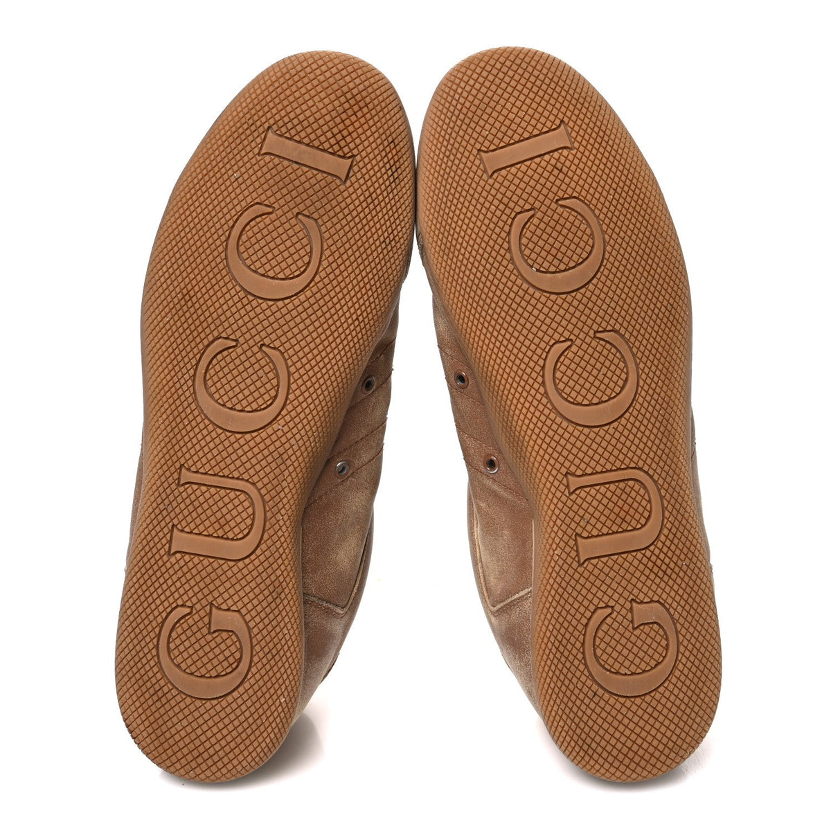 GG Monogram Suede Web Mens Shift Sneakers 9.5 Beige Brown