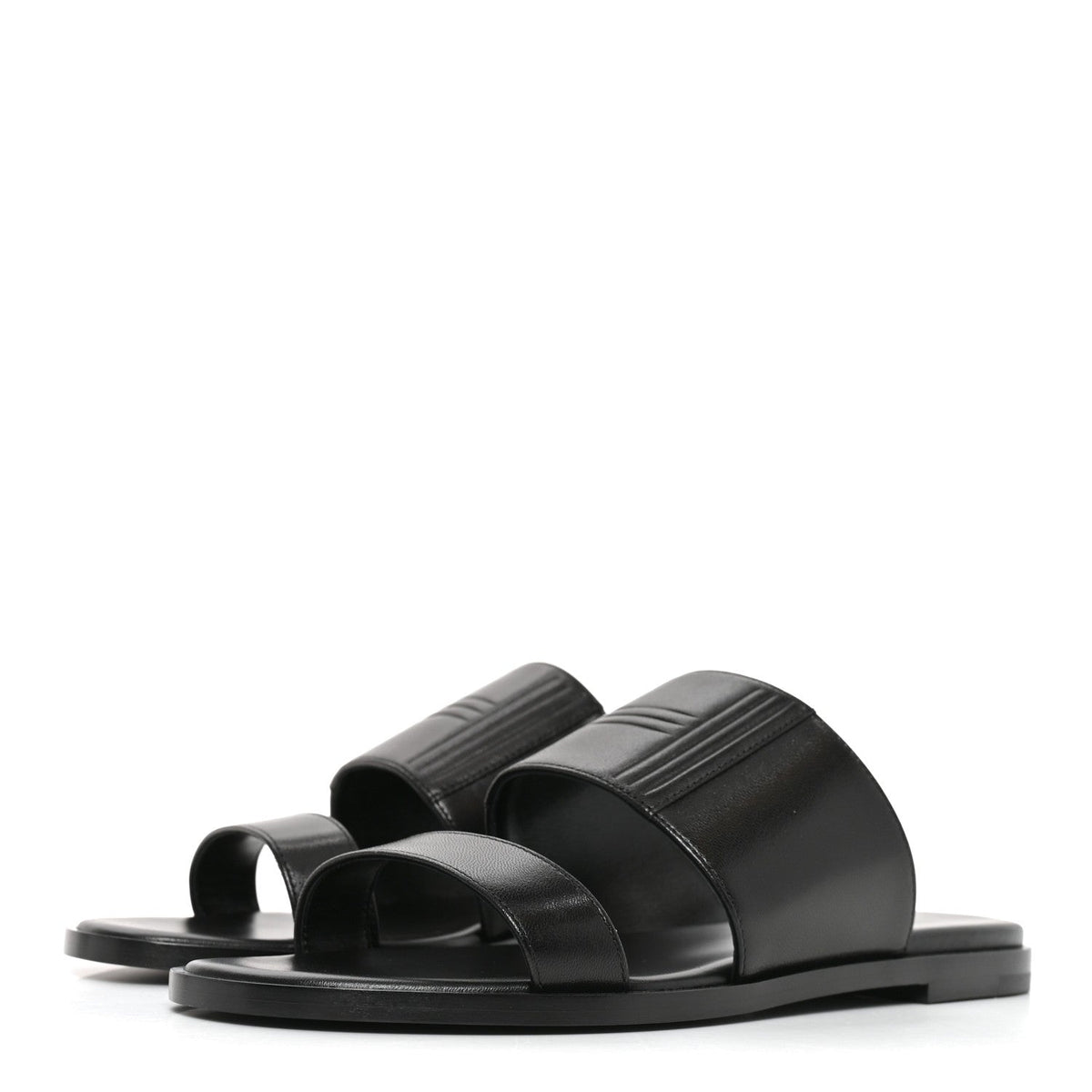 Calfskin Mona Sandals 36.5 Black