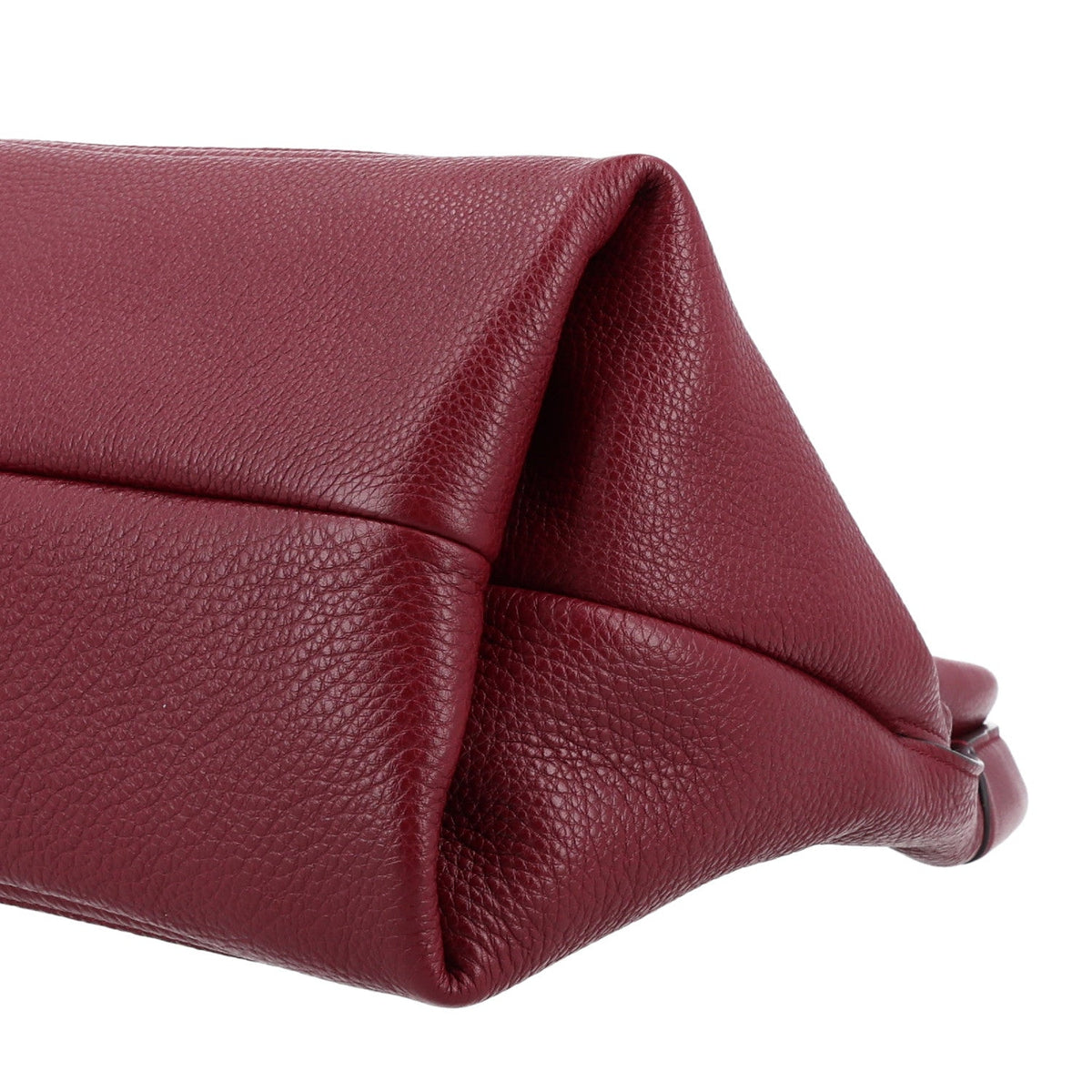 Grained Calfskin Softbit Medium Shoulder Bag Rosso Ancora