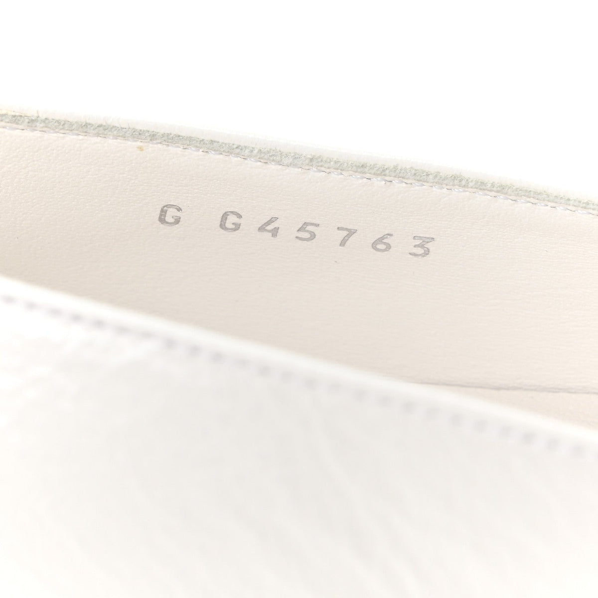 Shiny Lambskin Grosgrain Pearl Mary Janes Flats 37.5 White Black