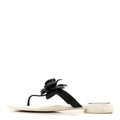 Jelly Quilted Camellia Thong Sandals 39 White Black