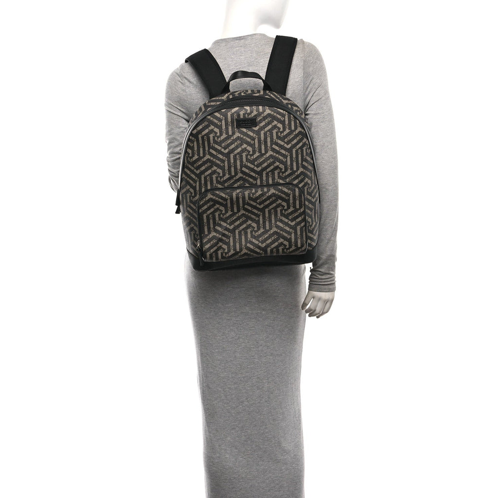 GG Supreme Monogram Caleido Medium Day Backpack Black