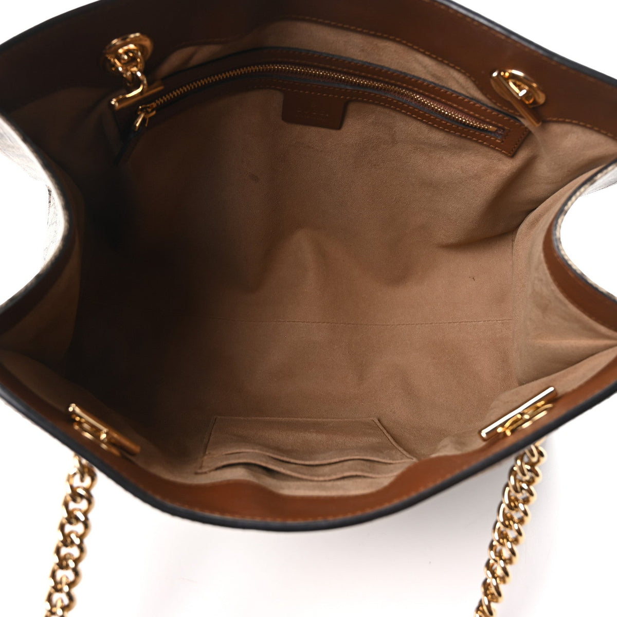 GG Supreme Monogram Medium Padlock Tote Beige Cuir