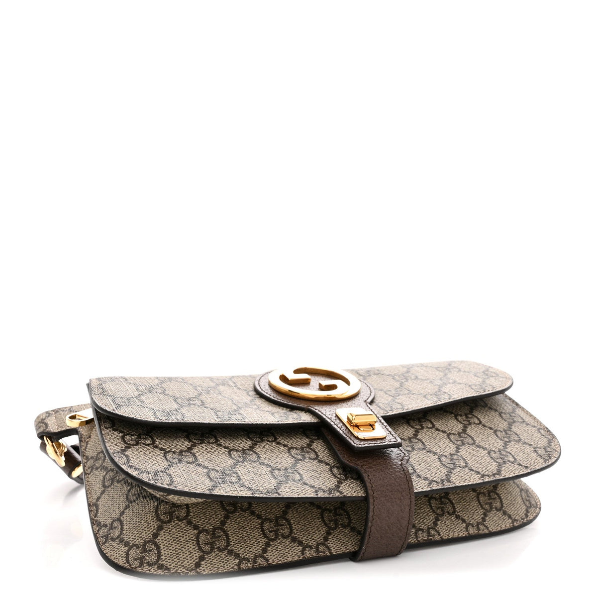 GG Supreme Monogram Textured Dollar Calfskin Blondie Belt Bag Beige Ebony New Acero