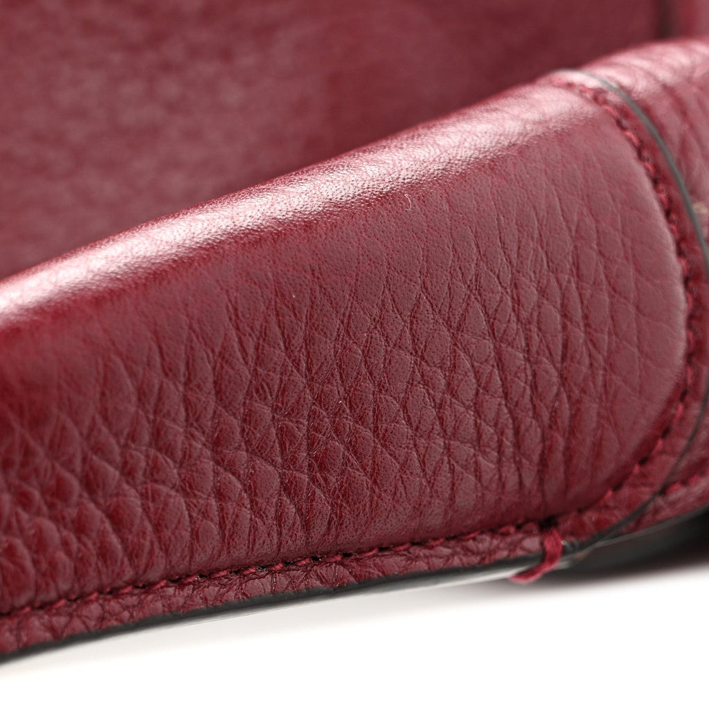 Grained Calfskin Softbit Maxi Shoulder Bag Rosso Ancora