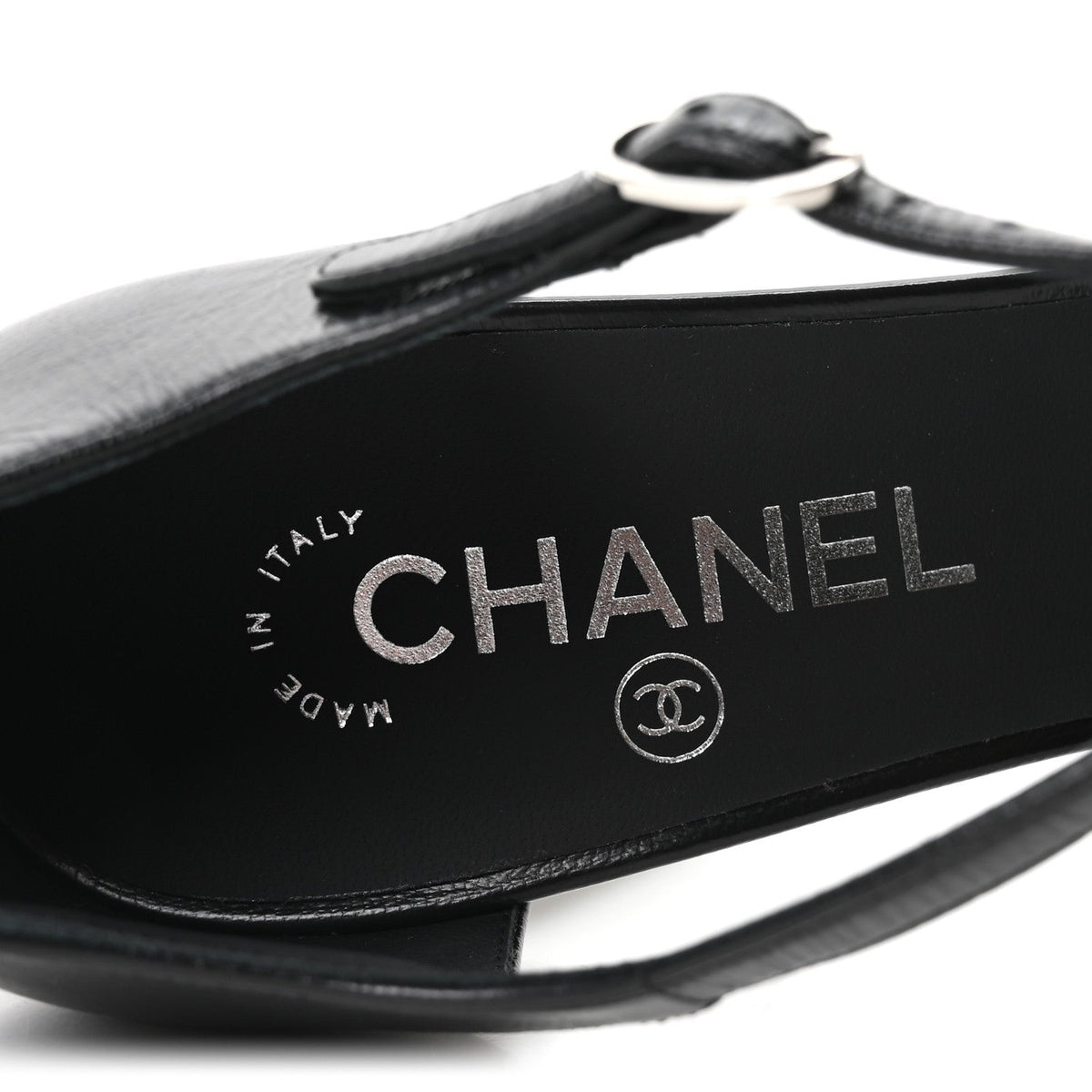 Shiny Lambskin Sandals 39.5 Black
