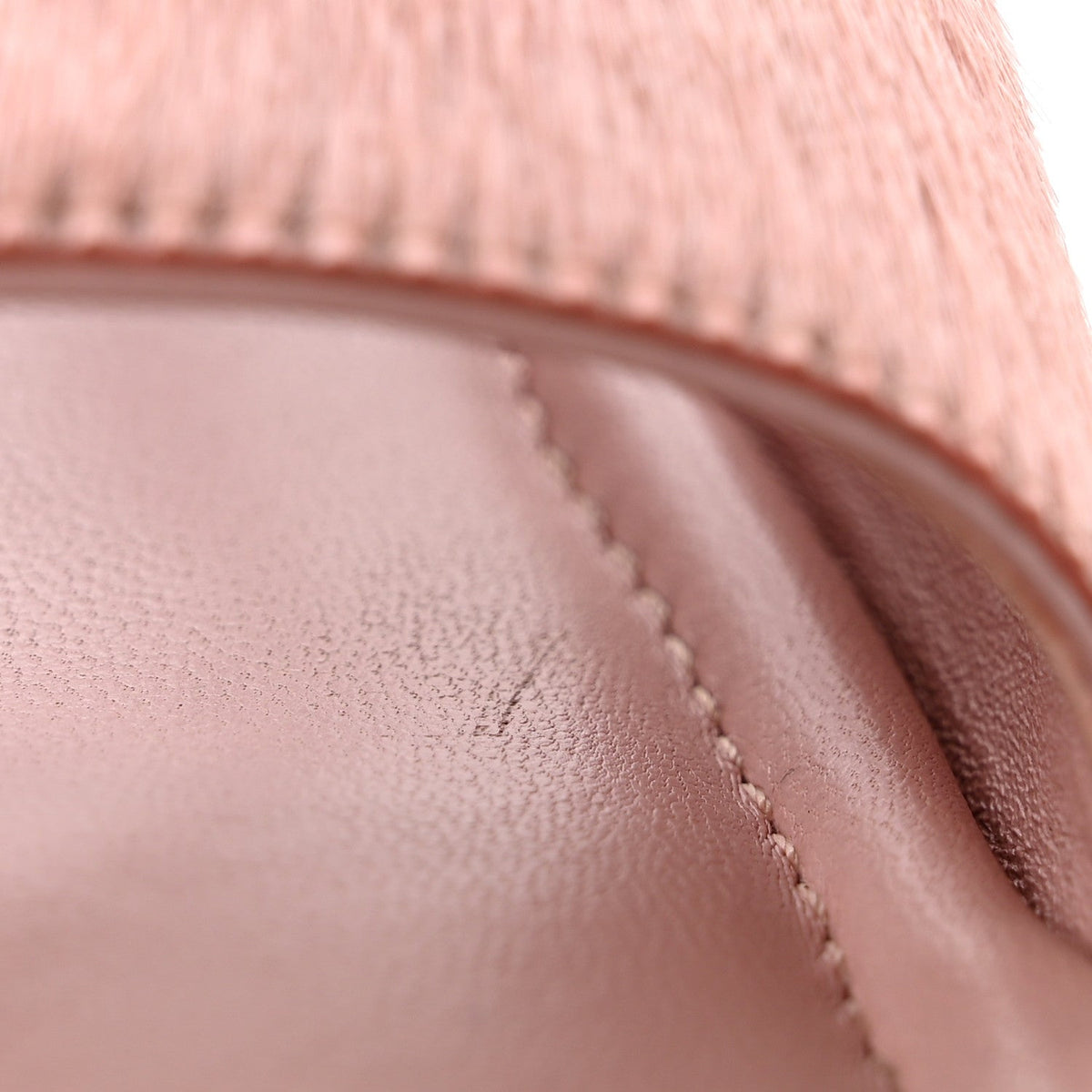 Calfskin Hair Suede Shearling Dad Sandals 40 Light Pink