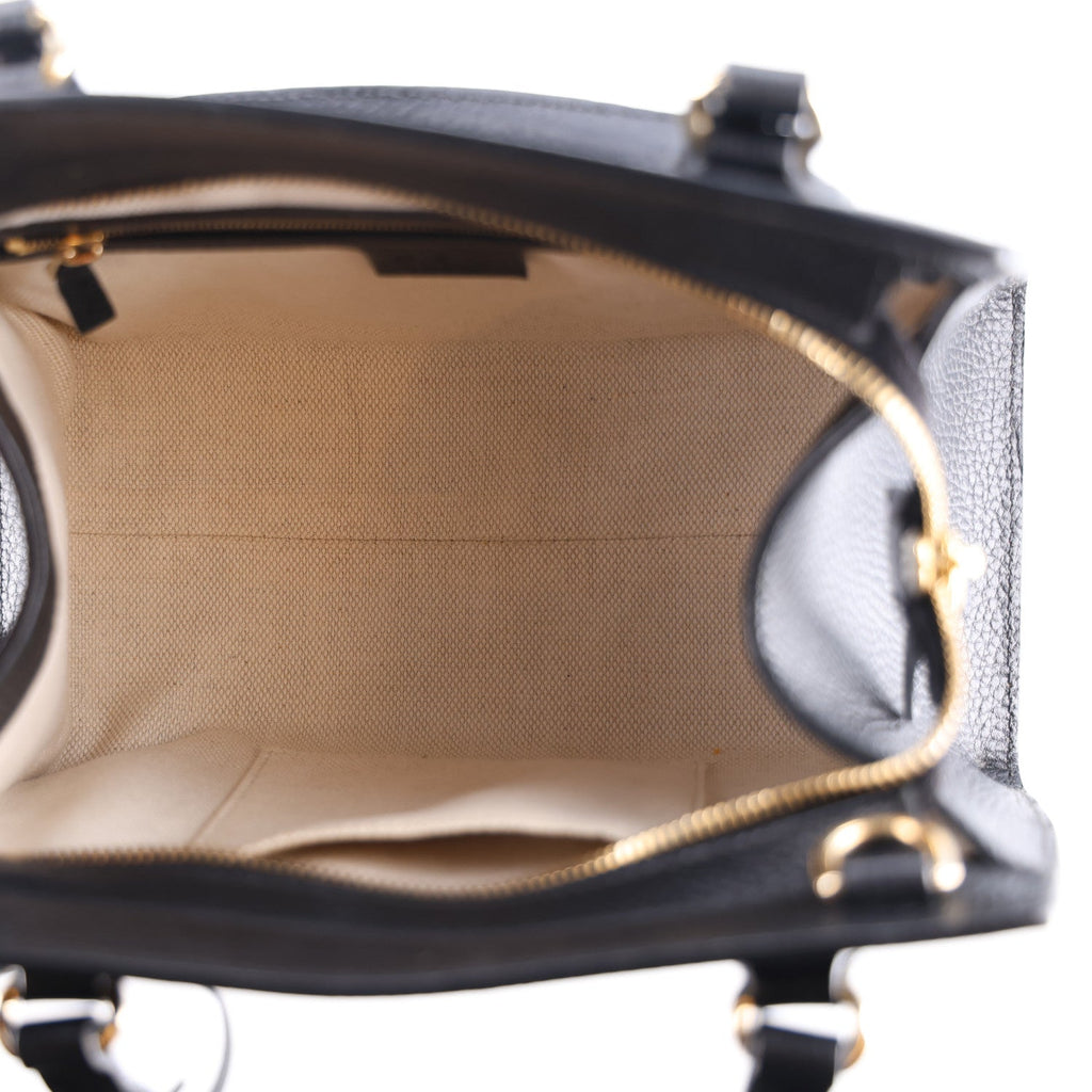Pebbled Calfskin Medium Soho Top Handle Satchel Black