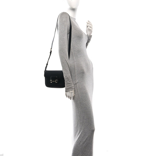 Arabella Calfskin Horsebit 1955 Shoulder Bag Black