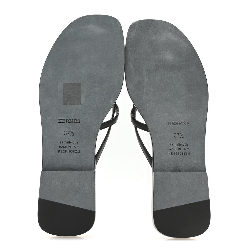 Calfskin Miss Sandals 37.5 Black