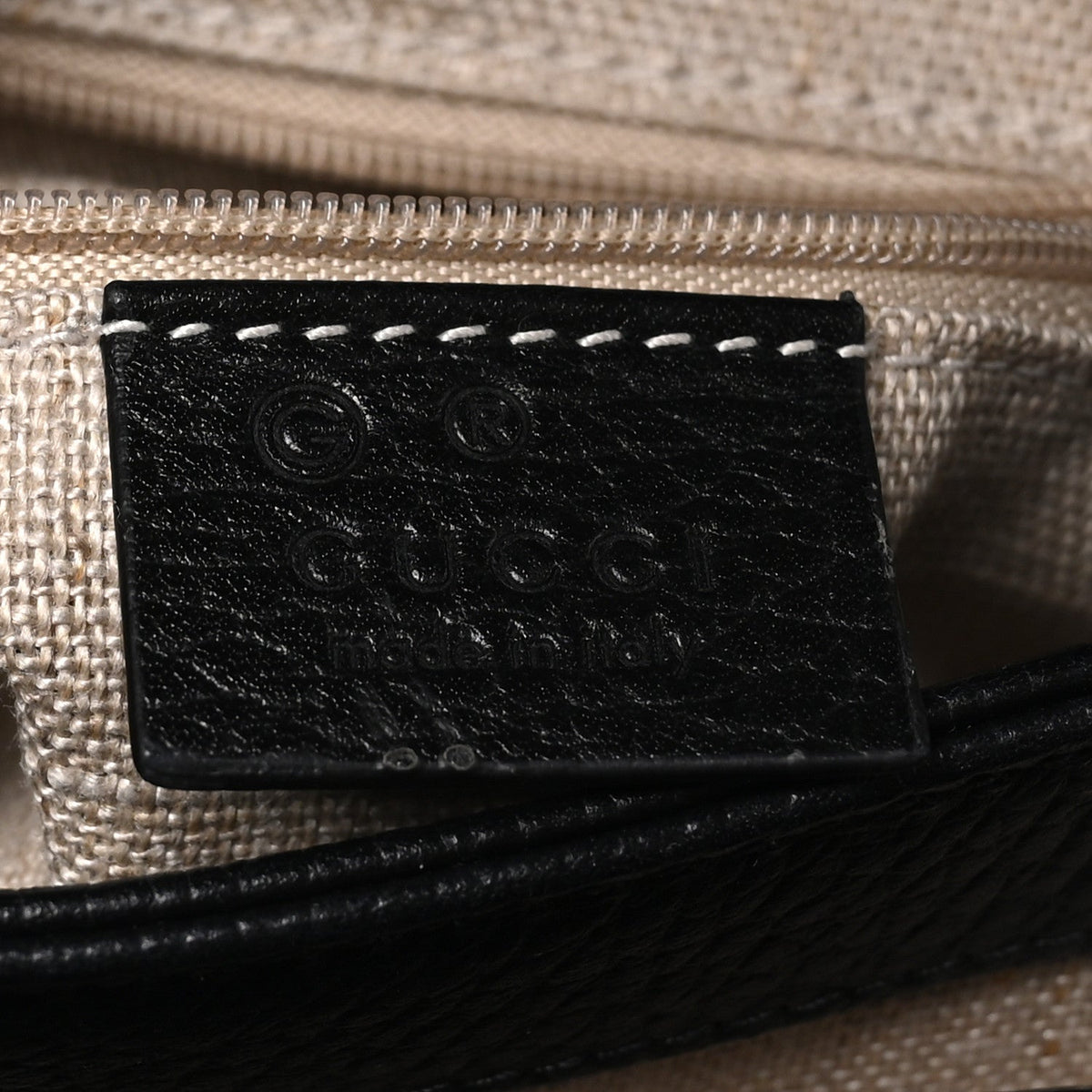 Dollar Calfskin Interlocking G Crossbody Bag Black