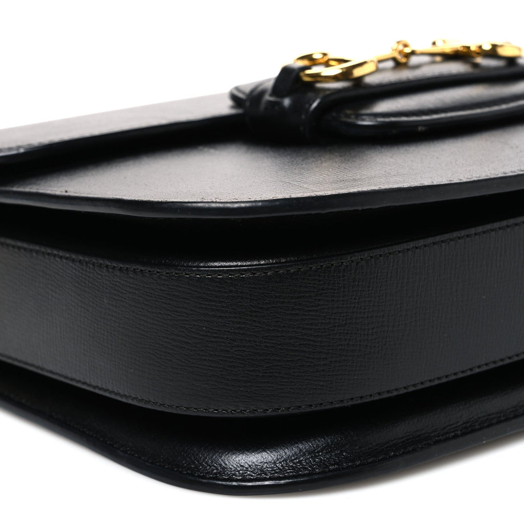 Azalea Calfskin Horsebit 1955 Shoulder Bag Black Black