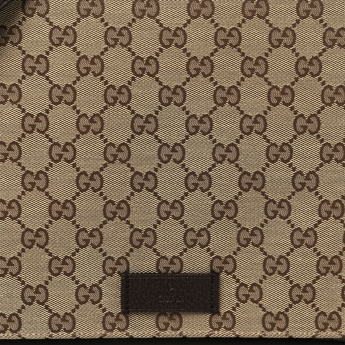 GG Monogram Medium Flap Messenger Bag Beige Dark Brown